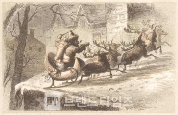 ▲자료: A Visit from Saint Nicholas (Twas the Night Before Christmas) by Clement Clarke MooreBy F. O. C. Darley (1822-1888) [Public domain], via Wikimedia Commons