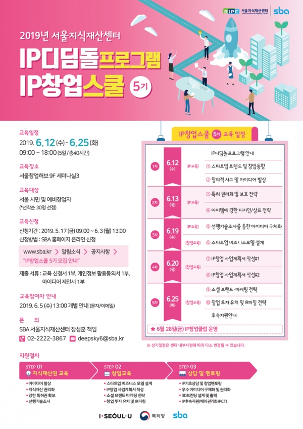 IP디딤돌 프로그램 IP창업스쿨 5기 포스