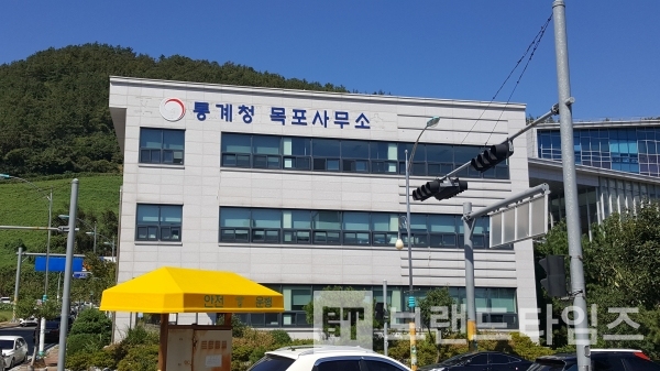 국가상징마크가 훼손된 채로 방치된 통계청 목포사무소 사인/사진=브랜드타임즈