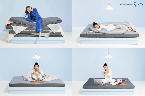 12일 ‘프로집순이’ 마마무 화사와 수면 전문 브랜드 ‘센스맘’ 함께한 매트리스 활용범 화보를 공개했다. / 사진=센스맘 제공