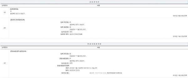 특허청 키프리스에 등록된 ‘명륜등심해장국’ 상표권자 현황/사진=특허청 키프리스 누리집 갈무리