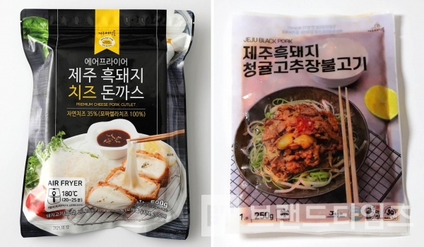 제주 흑돼지 치즈 돈까스, 청귤고추장불고기/사진제공=제이엠푸드