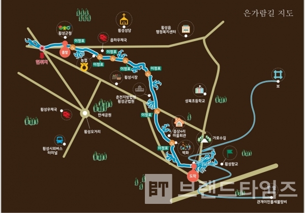 은가람길 지도/사진제공=횡성군 기획감사실