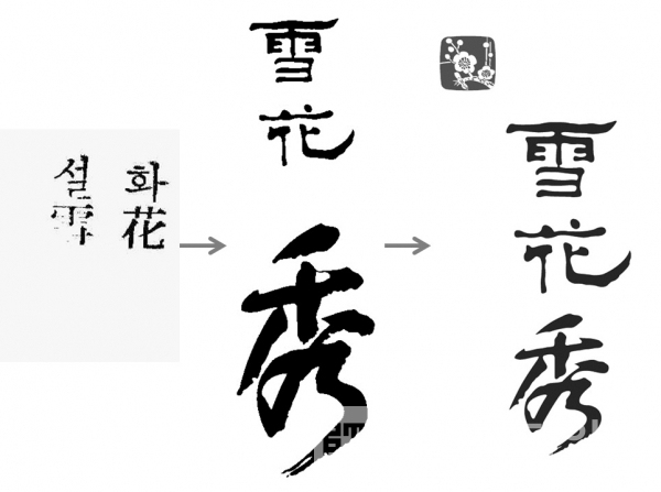 설화(1985년 02월 27일 출원 상표 견본), 설화 수(1996년 12월 24일 출원 상표 견본), 설화수(2019년 07월 29일 출원 상표 견본)/사진=특허청 키프리스 갈무리(다운로드)