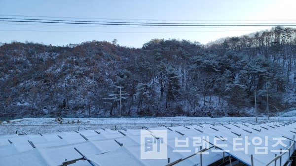 푸근한 영하 8도 횡성군 갑천면의 아침 풍경/사진=브랜드타임즈®