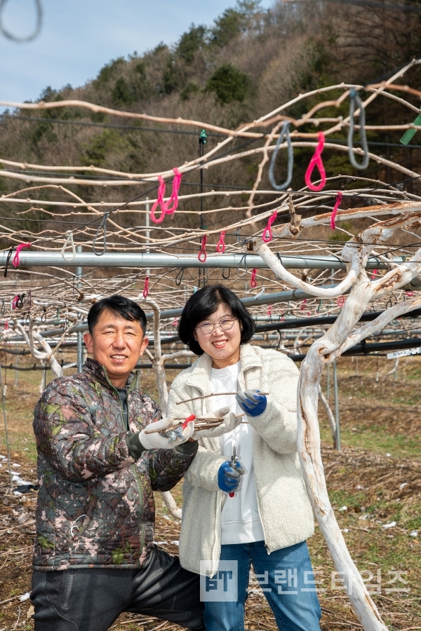 횡성군 공근면에 소재한 유기농 토종다래 생산•가공업체 ‘자연마중®을 운영하고 있는 민원홍• 노인숙 부부/사진=자연마중®