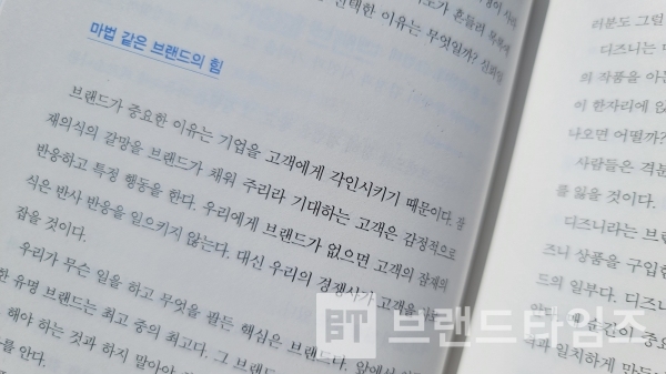 ‘사람인’ 출판사에서 출간한 행동경제학 지침서 “소비자의 마음”의 “기업과 블갠드” 중/사진=브랜드타임즈®