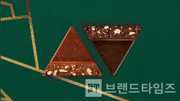 “토블론®(TOBLERONE®)”의 삼각형 형태의 초콜릿 바/사진=토블론®(TOBLERONE®) 누리집(홈페이지) 내려 받기(다운 로드