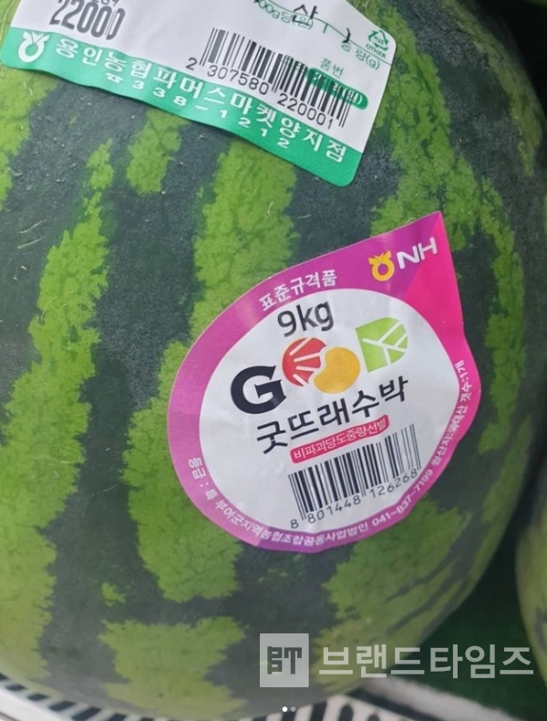 부여군 규암면에 있는 로컬 식당 브랜드 ‘부여제철소™’의 제철 과일 굿뜨래® 수박/‘부여제철소™’