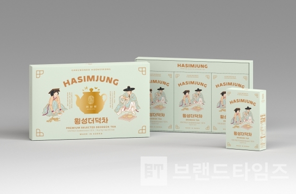 새로운 하심정® 횡성더덕차 패키지 디자인/사진=앤도스