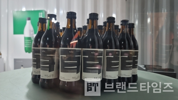 2024년 횡성한우축제에서 선보인 리브랜딩 백세주®/사진=브랜드타임즈®
