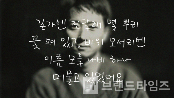 2025년 “IF 디자인상”을 수상한 “신동엽 손글씨체”/사진=도시브랜드연구소 강병호 대표