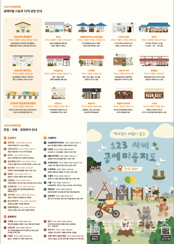 123사비공예마을 공방 안내/사진=123사비공예마을