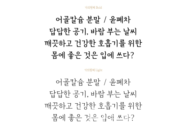 가의원체® 2종/사진=브랜딩그룹®