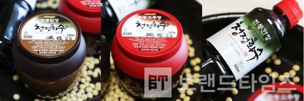 청정화수®에서 만든 간장, 된장, 고추장/사진=청정화수